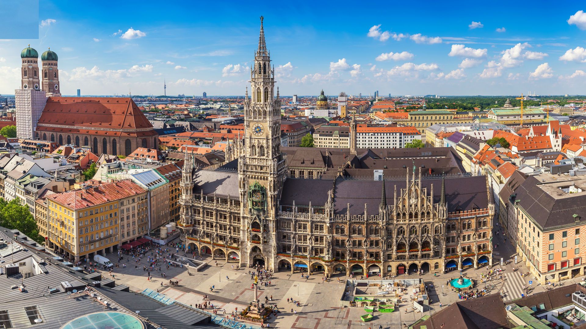 Munich city skyline panorama, Munich, Germany