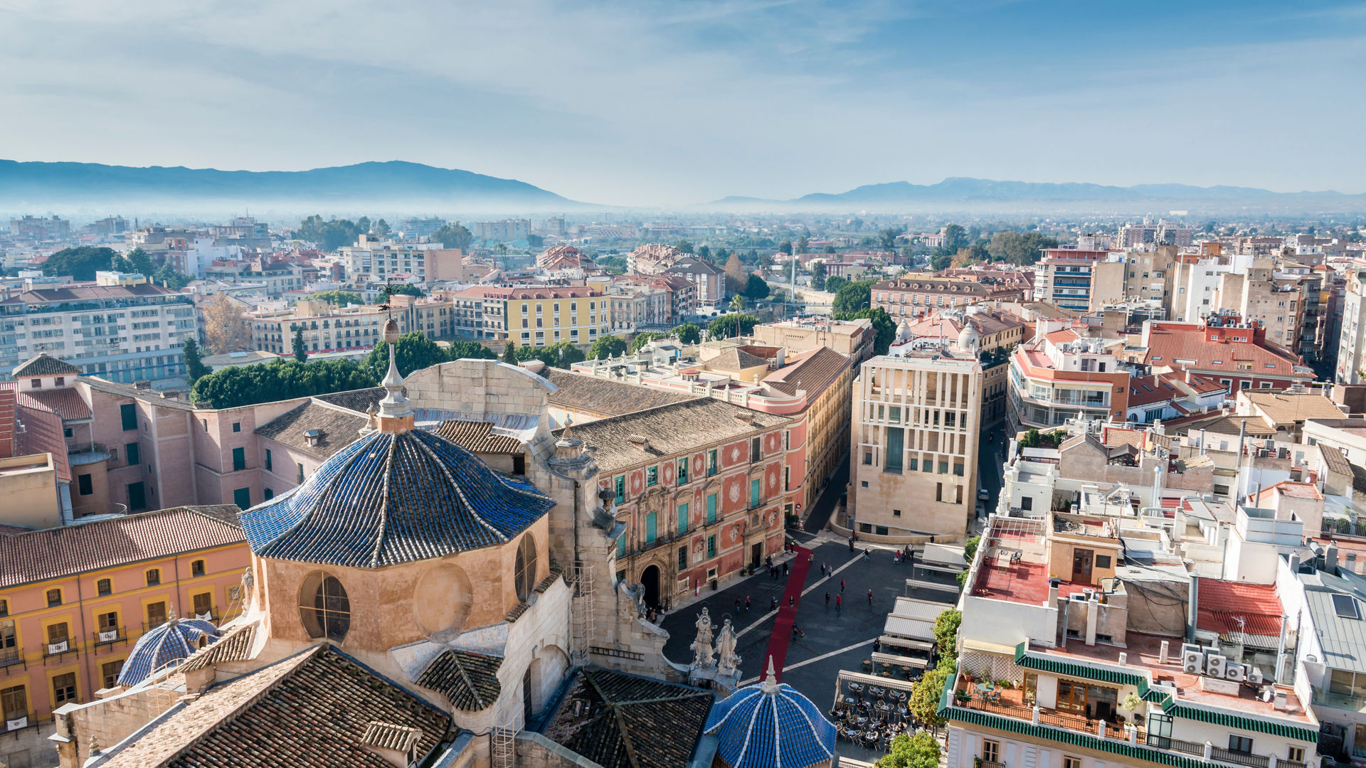 Panoramic view from Cathedral Church of Saint Mary in Murcia, Spain., Panoramic view from Cathedral Church of Saint Mary in Murcia, Sp