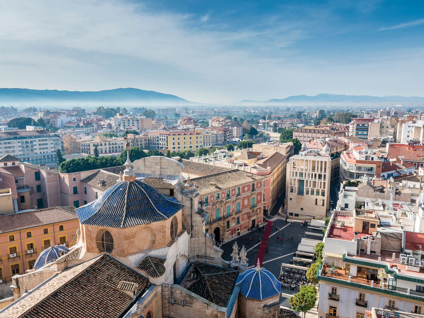 Panoramic view from Cathedral Church of Saint Mary in Murcia, Spain., Panoramic view from Cathedral Church of Saint Mary in Murcia, Sp