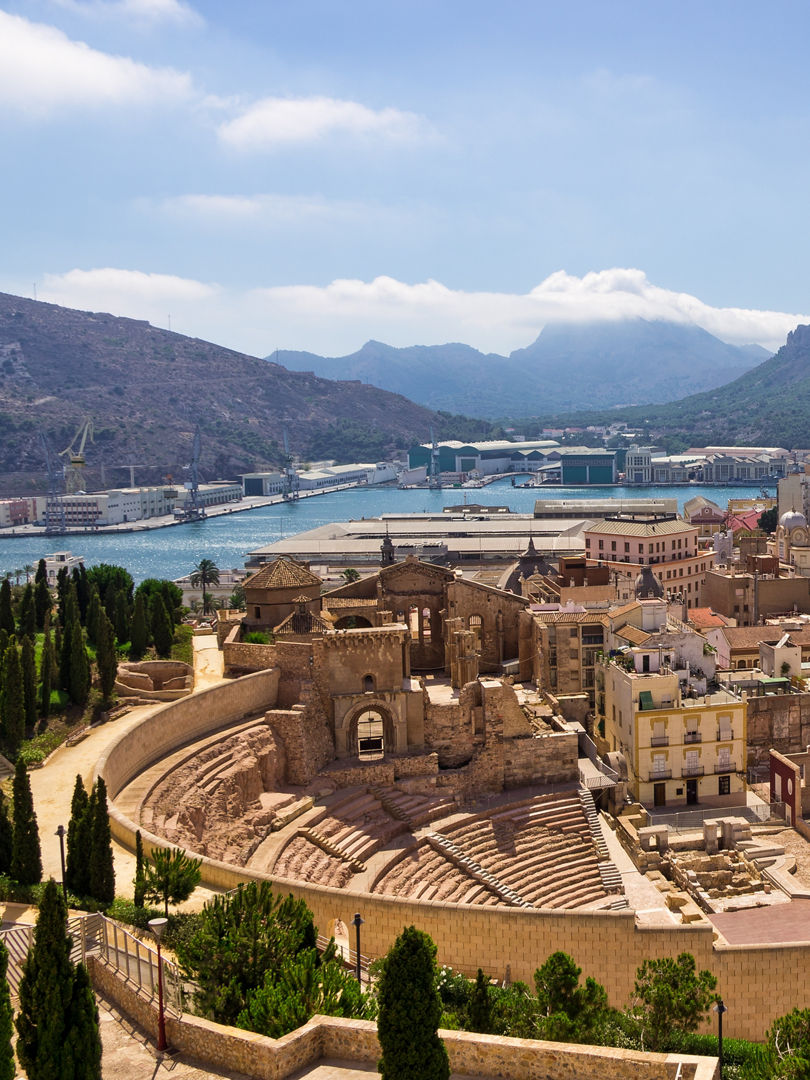 Cartagena looking over the Roman Amphitheater, Spain