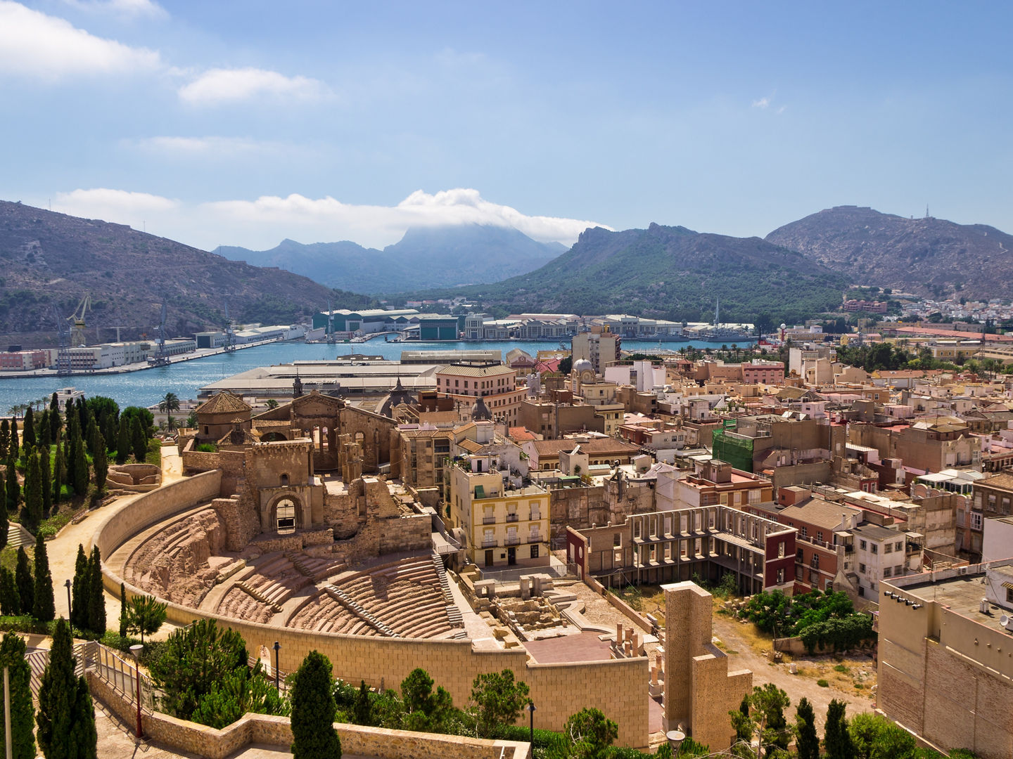 Cartagena looking over the Roman Amphitheater, Spain