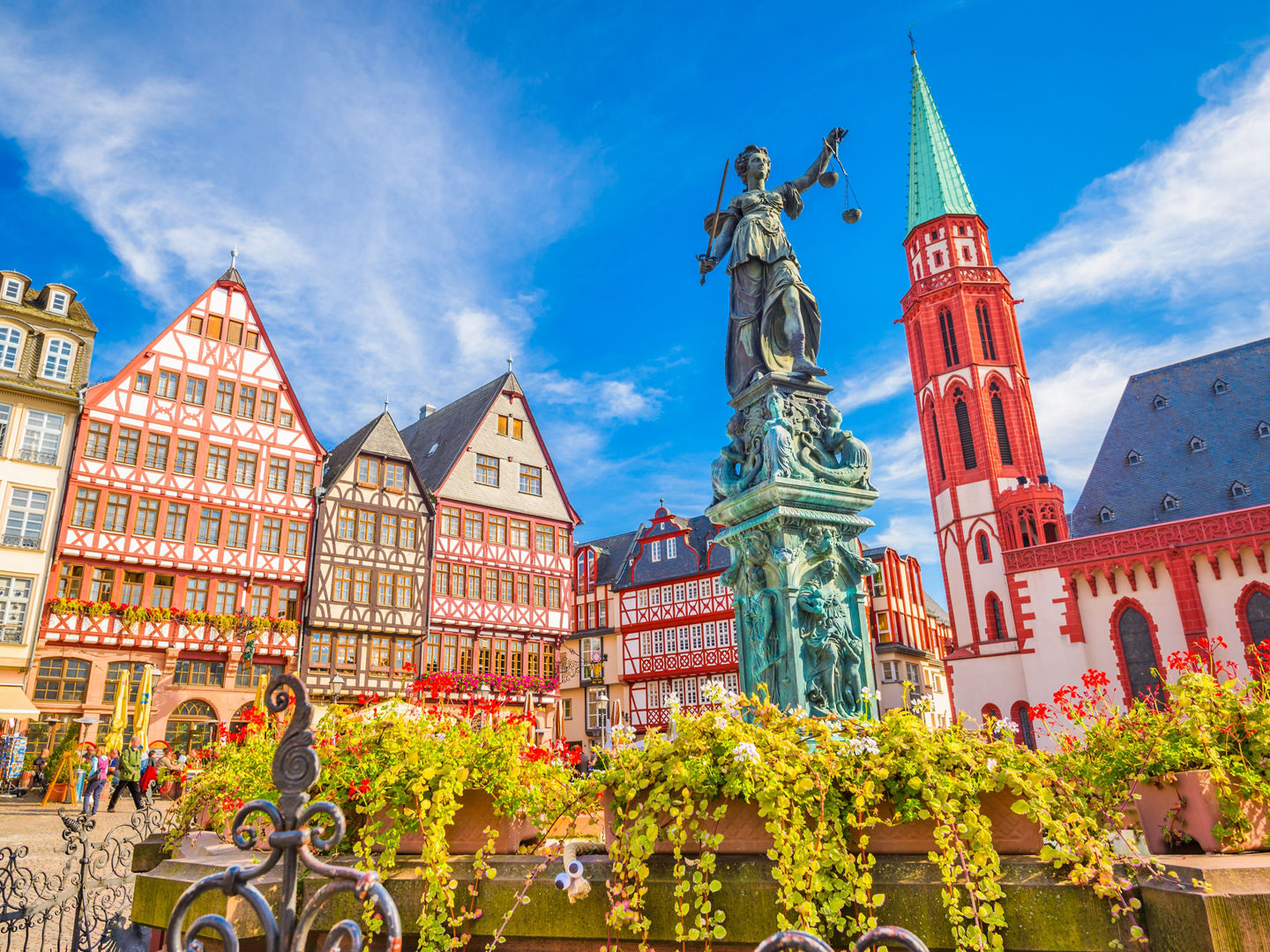 Frankfurt, Germany Old Town skyline.