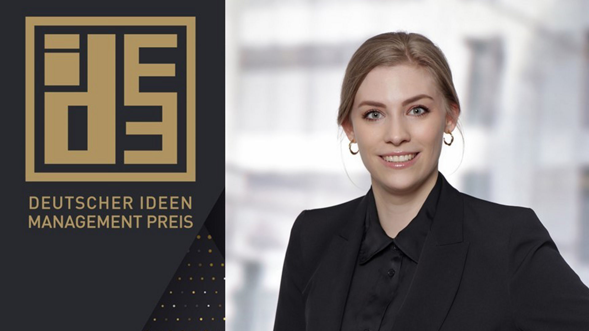Die Mannheimer FOM Absolventin Nadine Pohland gewann den 1. Platz beim Deutschen Preis für Ideenmanagement 2023