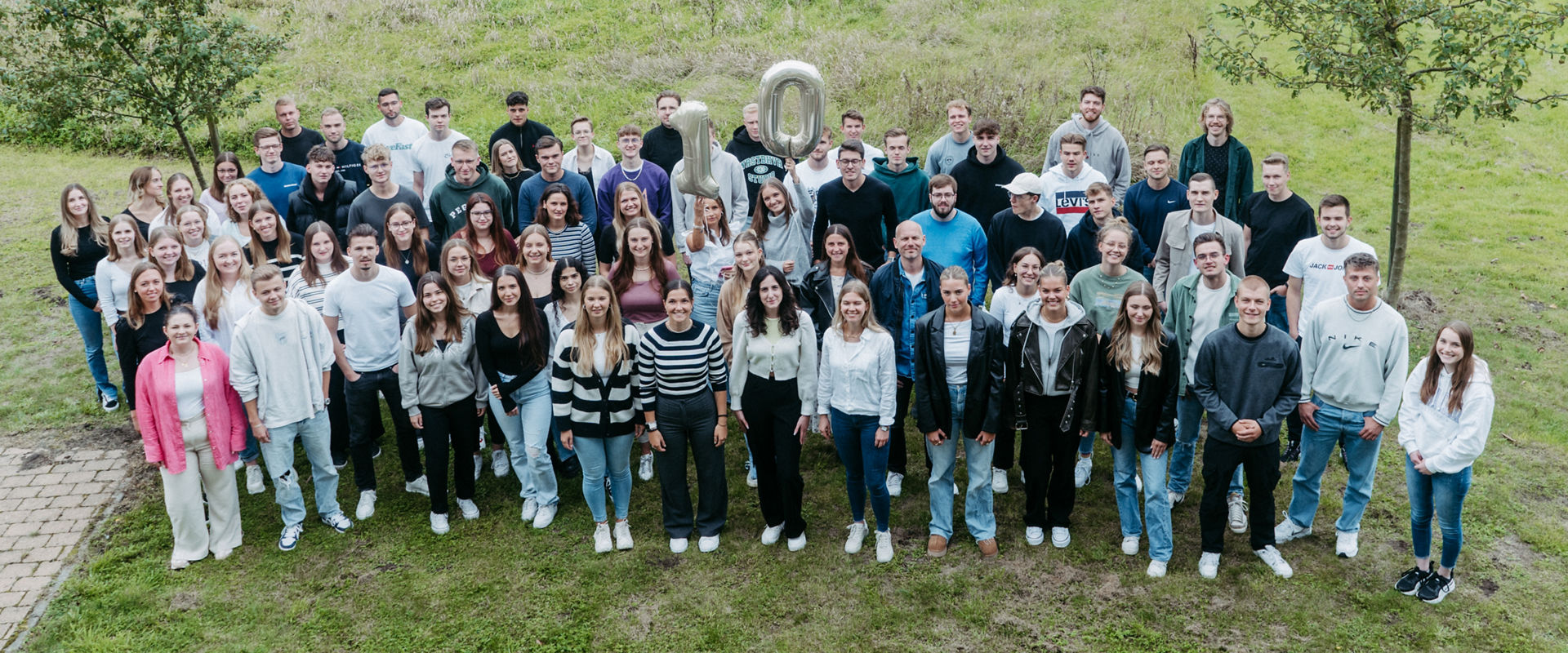 Gruppenbild der Studierenden bei der Semestereröffnung WS 2023 in Münster