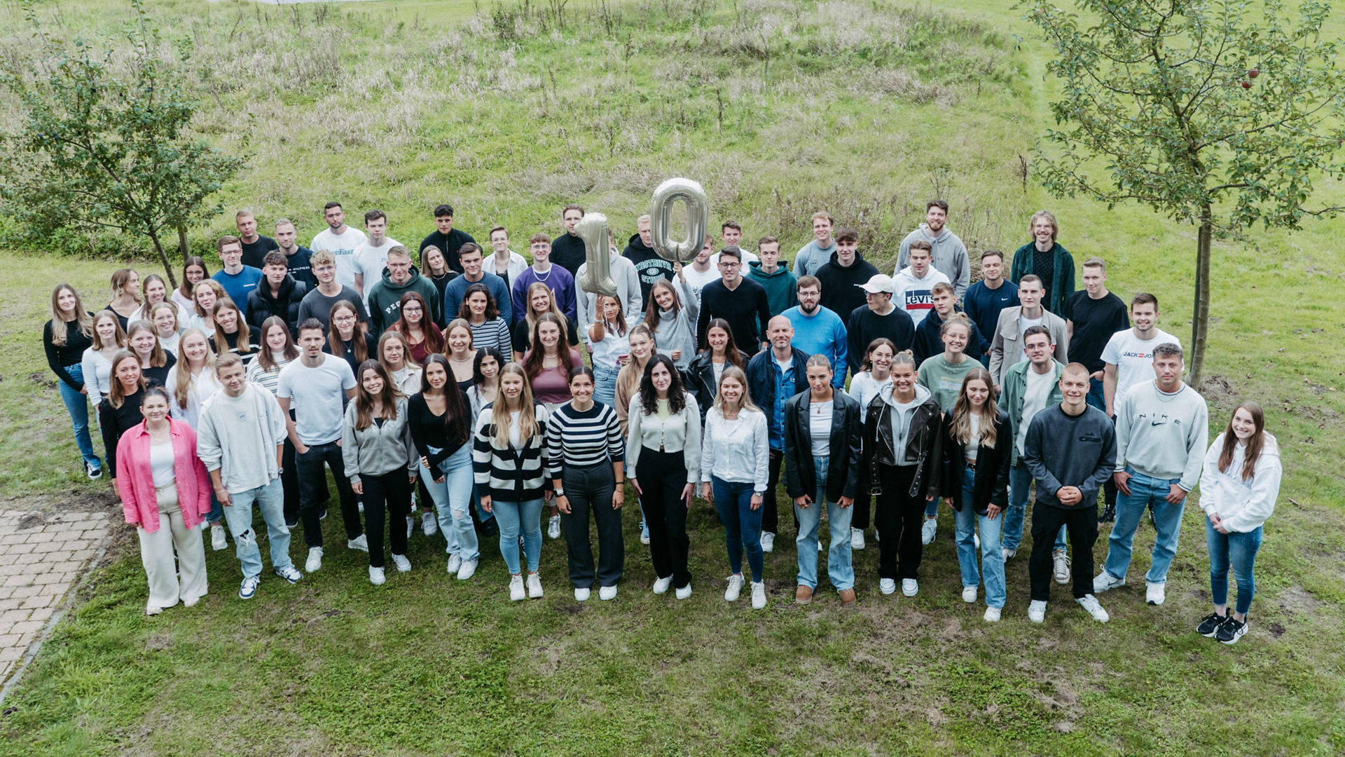 Gruppenbild der Studierenden bei der Semestereröffnung WS 2023 in Münster